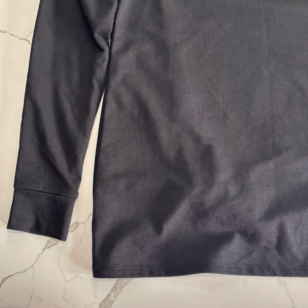 Rock & Republic Women’s Black Studded Twist Knot Hem Sweatshirt Top Size Small - Picture 11 of 15